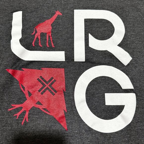 LRG Lifted Research‎ Group Mens Size S Charcoal Gray Heather Stack Graphic Shirt - Picture 2 of 4